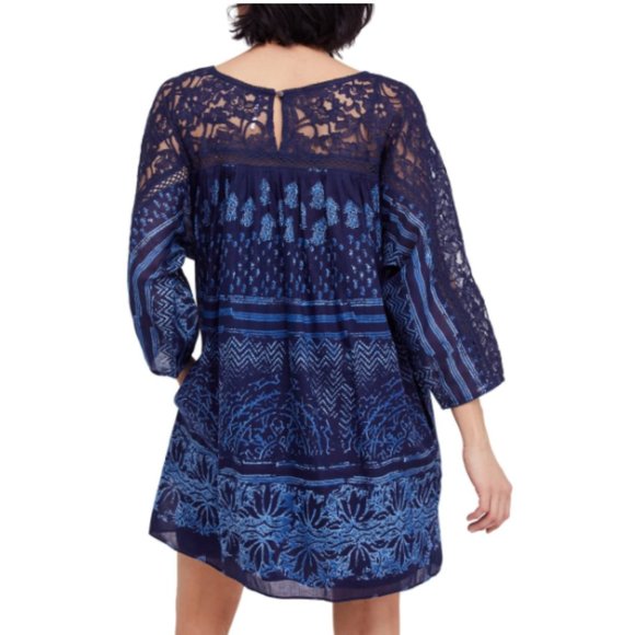 Free People Sun Daze Indigo Minidress Size S/M NWT - Picture 2 of 16